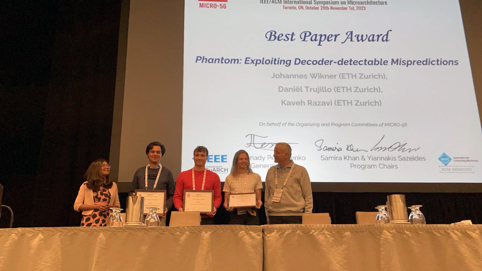 Best Paper Award Ceremony