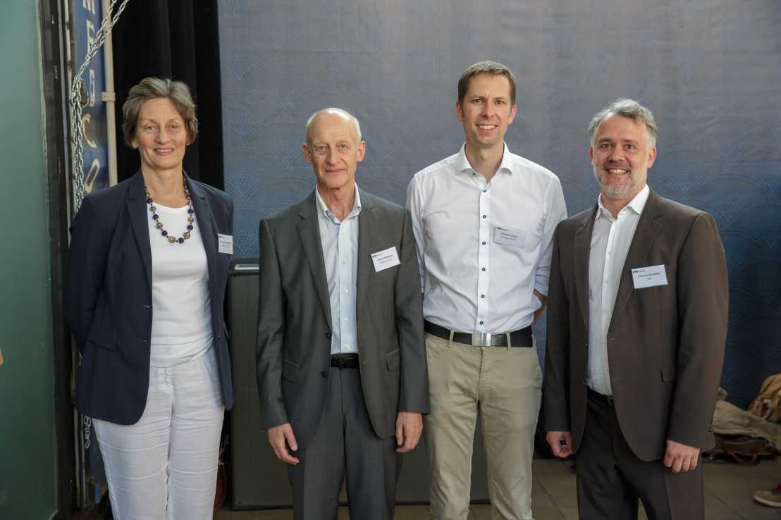 Enlarged view: ETH Rector Prof. Sarah Springman, former MEST Programme Director Prof. em. Göran Andersson, current MEST Programme Director Prof. Christian Franck and MEST Programme Coordinatior Dr. Christian Schaffner