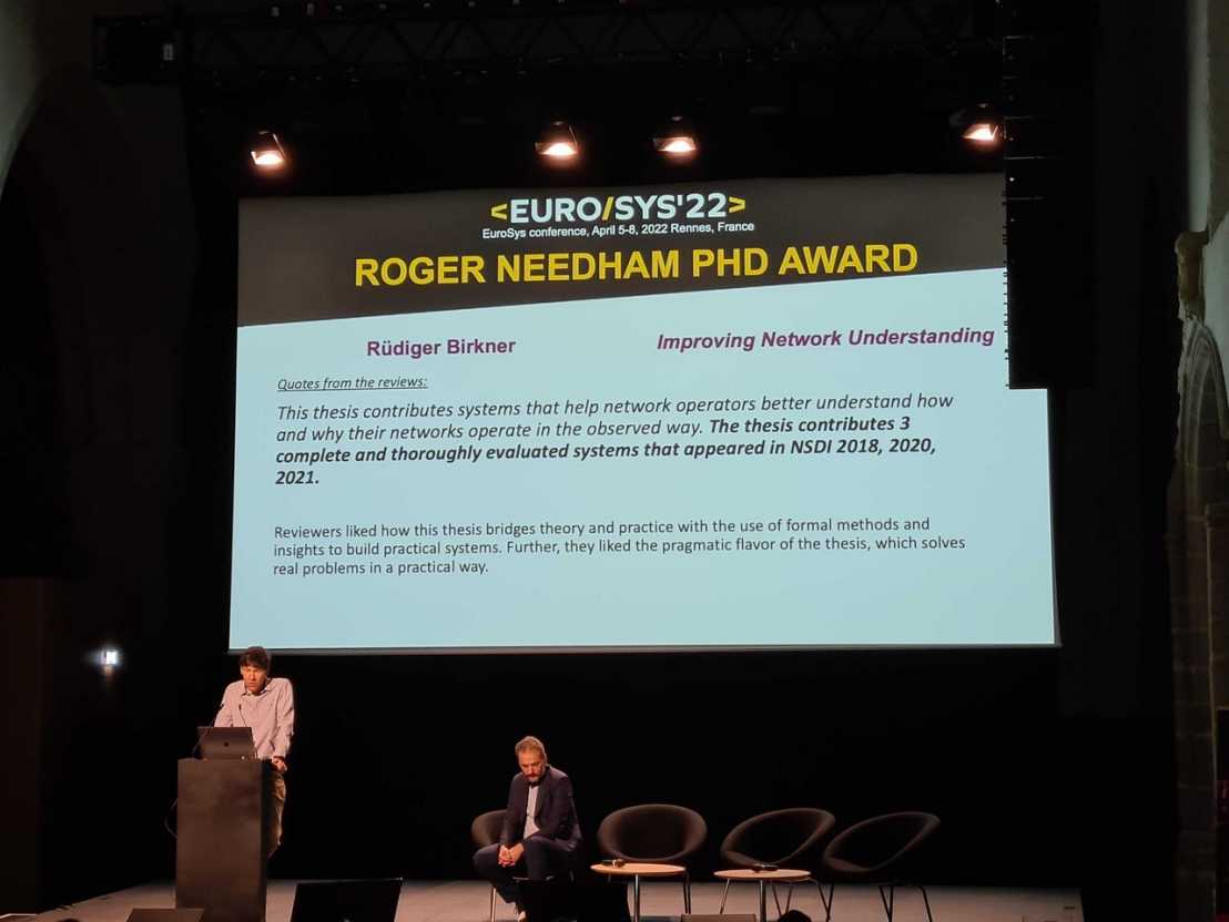 Enlarged view: Official announcement Roger Needham Award